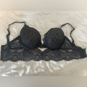 La Senza sexy black rhinestone bra - 34DDD - worn once